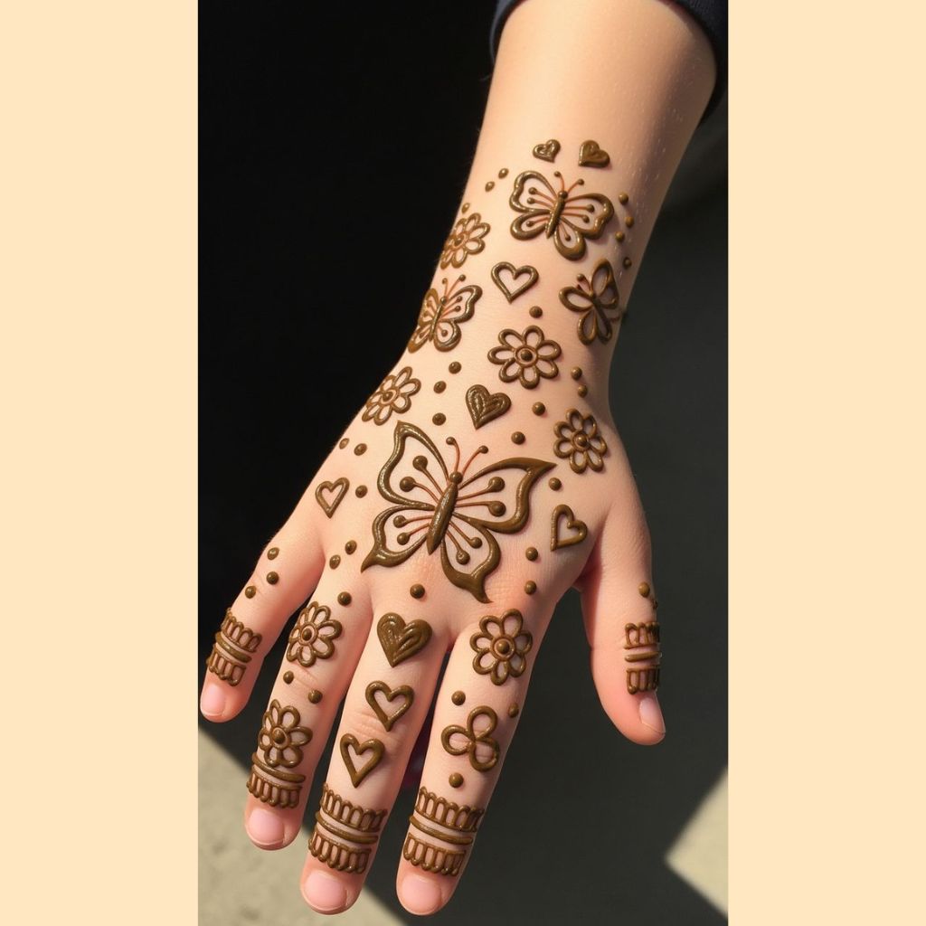 Cute mehndi design for kids