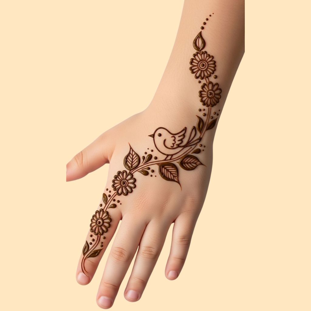 Cute mehndi design for kids