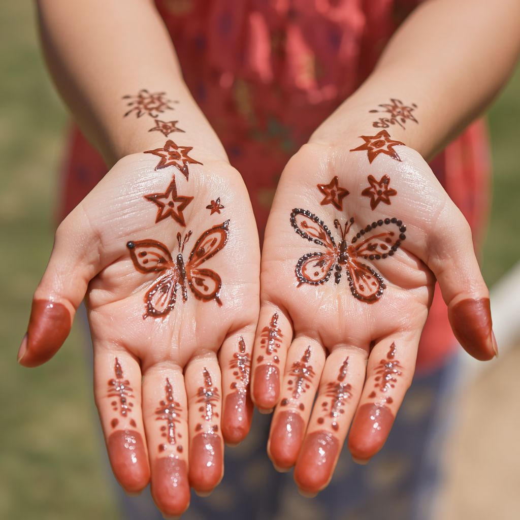 Cute mehndi design for kids