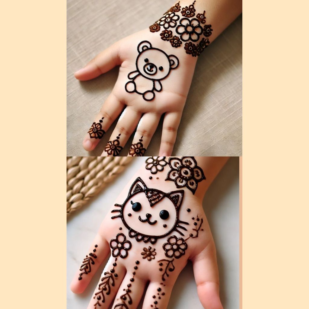 Cute mehndi design for kids
