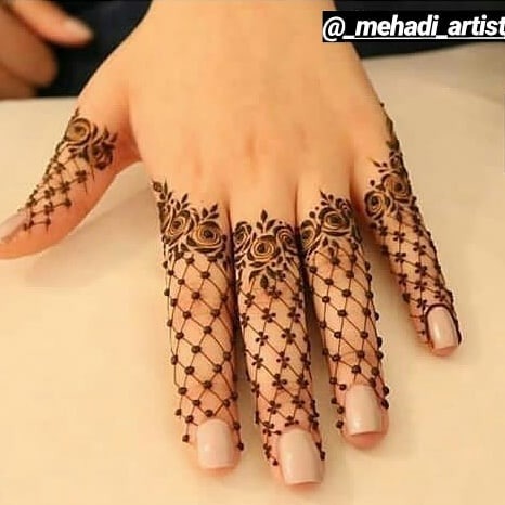 Royal Finger Mehndi Designs Photo